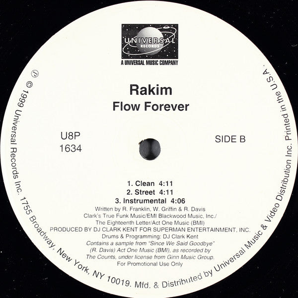 Rakim : When I Be On The Mic / Flow Forever (12", Promo)