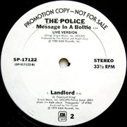 The Police : Message In A Bottle (12", Promo)