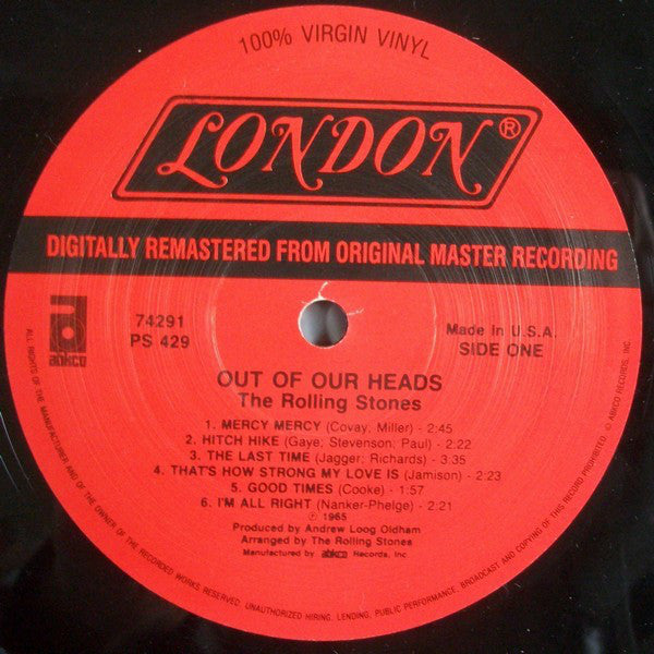 The Rolling Stones : Out Of Our Heads (LP, Album, RE, RM, Ele)