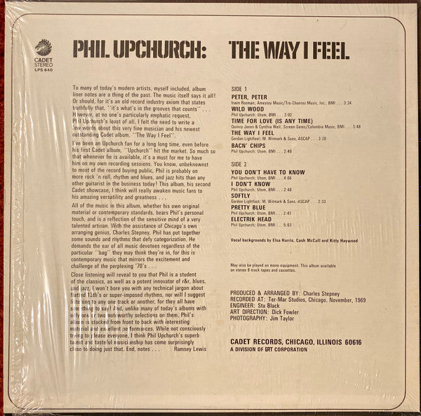 Phil Upchurch : The Way I Feel (LP, Album)