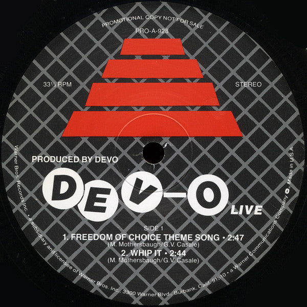 Devo : Dev-O Live (12", EP, Promo)