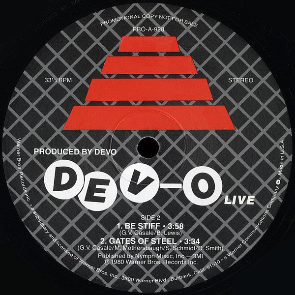 Devo : Dev-O Live (12", EP, Promo)