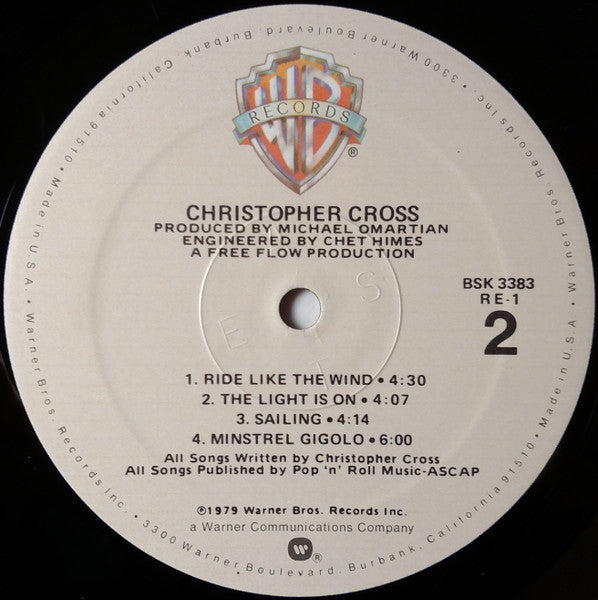 Christopher Cross : Christopher Cross (LP, Album, Spe)