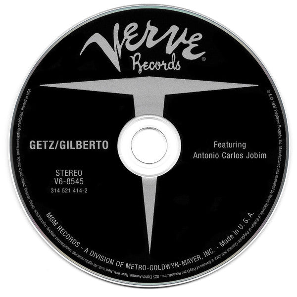 Stan Getz And João Gilberto Featuring Antonio Carlos Jobim : Getz / Gilberto (CD, Album, RE, Dig)