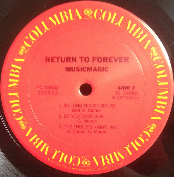Return To Forever : Musicmagic (LP, Album, San)