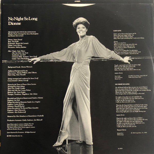 Dionne Warwick : No Night So Long (LP, Album, Ter)
