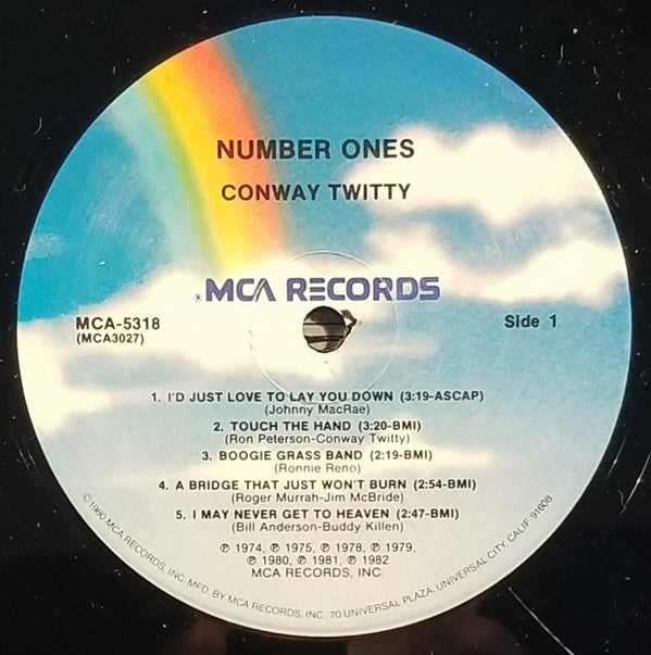 Conway Twitty : Number Ones (LP, Comp, Pin)