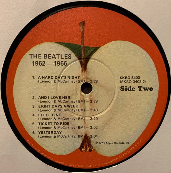 The Beatles : 1962-1966 (2xLP, Comp, RE, Win)