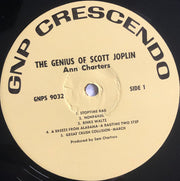 Scott Joplin Played By Ann Charters : The Genius Of Scott Joplin (LP)