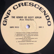 Scott Joplin Played By Ann Charters : The Genius Of Scott Joplin (LP)