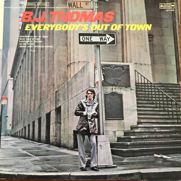 B.J. Thomas : Everybody's Out Of Town (LP, Album, Mon)