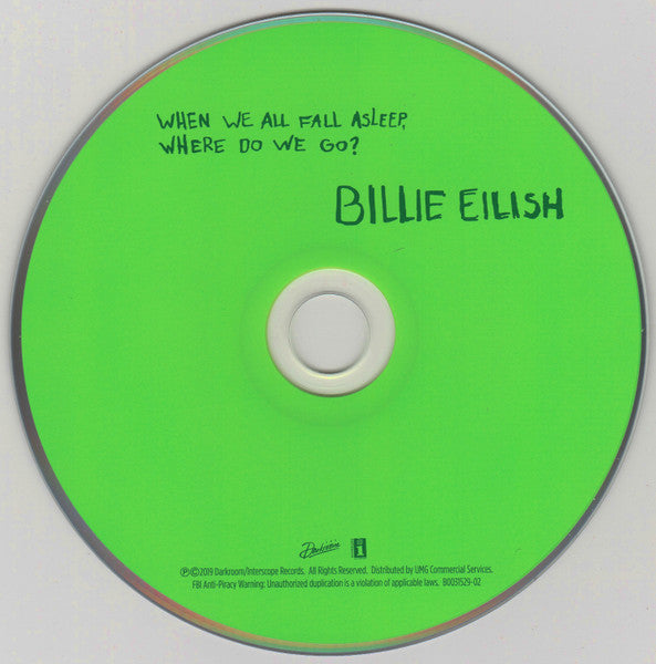 Billie Eilish : When We All Fall Asleep, Where Do We Go? (CD, Album, Tar)
