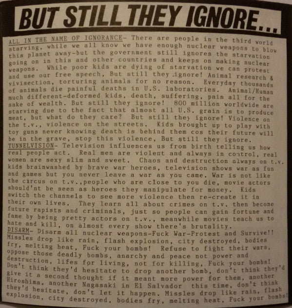 Media Children : But Still They Ignore... (7", EP)