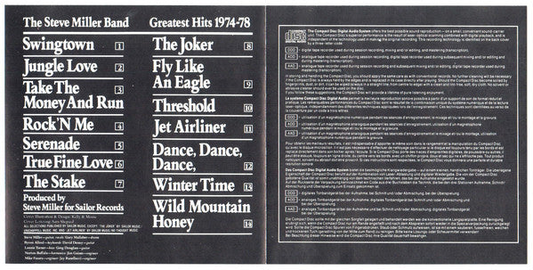 Steve Miller Band : Greatest Hits 1974-78 (CD, Comp, RE)