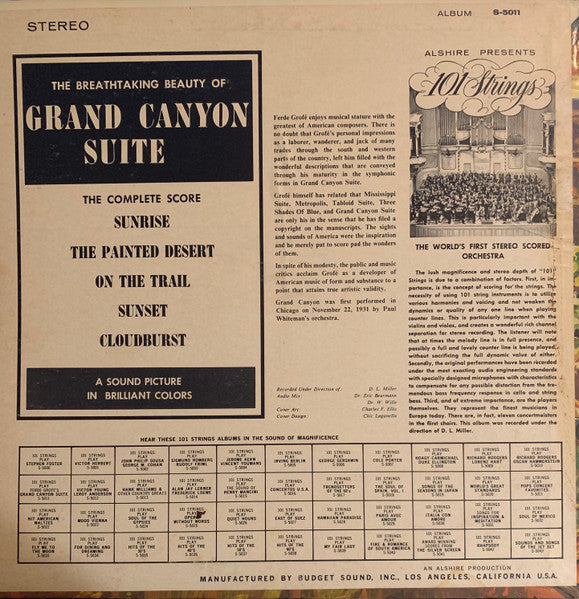101 Strings, Ferde Grofé : Grand Canyon Suite (LP, Album, RE)