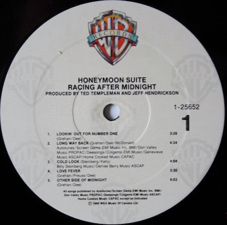 Honeymoon Suite : Racing After Midnight (LP, Album)