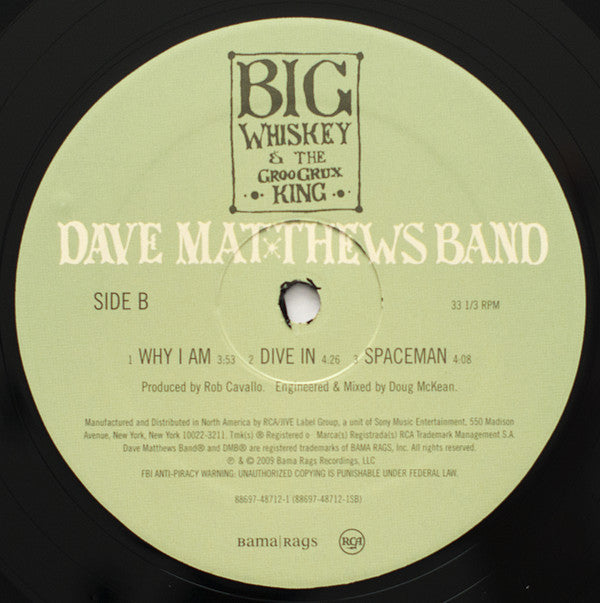 Dave Matthews Band : Big Whiskey And The GrooGrux King (2xLP, Album, Gat)