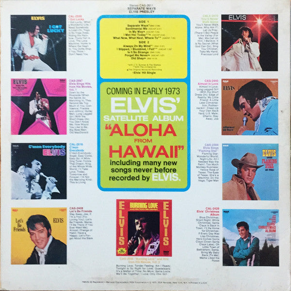 Elvis Presley : Separate Ways (LP, Album, Comp, Ind)