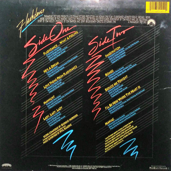 Various : Flashdance (Original Soundtrack From The Motion Picture) (LP, Album, 26)