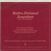 Barbra Streisand : Somewhere (7", Single, Pit)