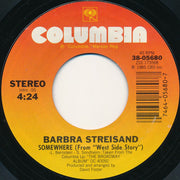 Barbra Streisand : Somewhere (7", Single, Pit)