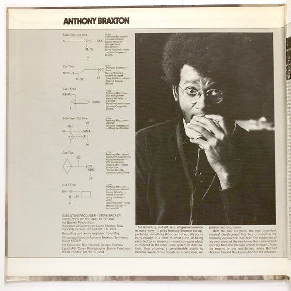Anthony Braxton : New York, Fall 1974 (LP, Album, Bes)