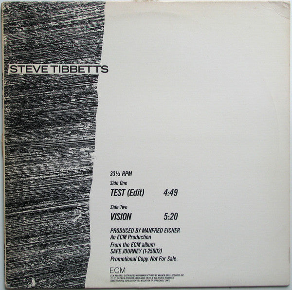 Steve Tibbetts : Test / Vision (12", Promo)