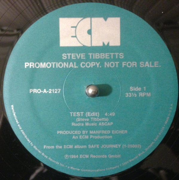 Steve Tibbetts : Test / Vision (12", Promo)
