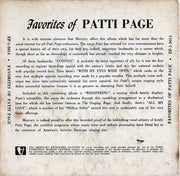 Patti Page : Favorites Of Patti Page (7", EP)