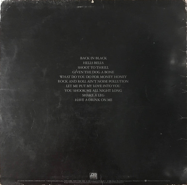 AC/DC : Back In Black (LP, Album, Gra)