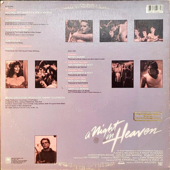 Various : A Night In Heaven (The Original Motion Picture Soundtrack) (LP, Comp, B P)