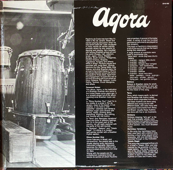 Buy Paulinho Da Costa : Agora (LP, Album, Gat) Online for a great