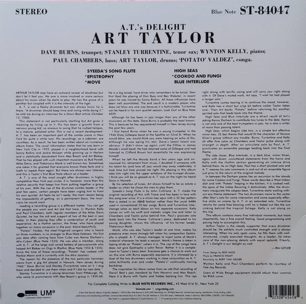 Art Taylor : A.T.'s Delight (LP, Album, RE, 180)