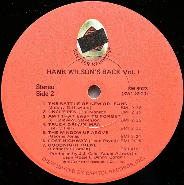 Leon Russell : Hank Wilson's Back Vol. I (LP, Album, Los)