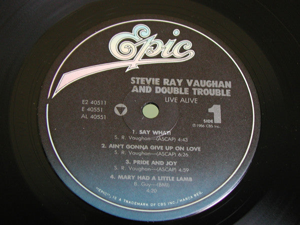 Stevie Ray Vaughan & Double Trouble : Live Alive (2xLP, Album, RCA)