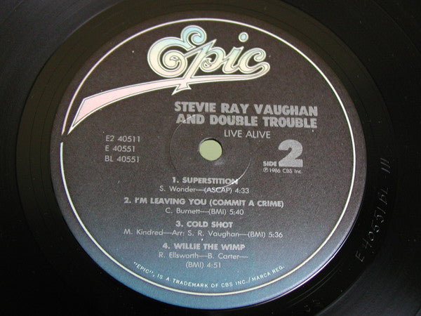 Stevie Ray Vaughan & Double Trouble : Live Alive (2xLP, Album, RCA)