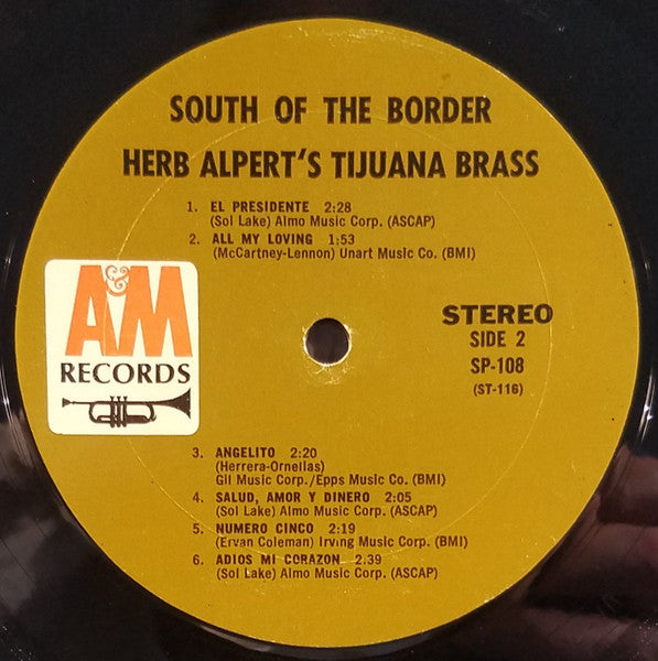 Herb Alpert & The Tijuana Brass : South Of The Border (LP, Album, Mon)