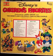 Larry Groce And The Disneyland Children's Sing-Along Chorus : Disney's Children's Favorites (Volume I) (LP, Album, Club, RP)