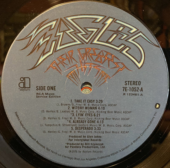Eagles : Their Greatest Hits 1971-1975 (LP, Comp, Club, Ind)