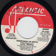 Alice Cooper (2) : Department Of Youth (7", Promo, Mon)