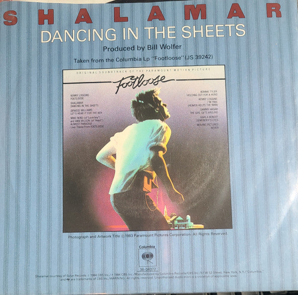 Shalamar : Dancing In The Sheets (7", Car)
