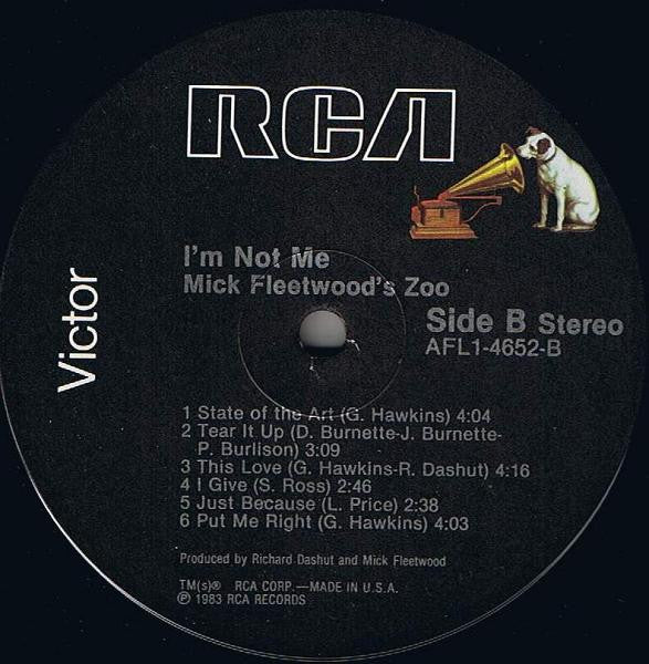 Mick Fleetwood's Zoo : I'm Not Me (LP, Album)