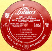 David Seville And The Chipmunks : Let's All Sing With The Chipmunks (LP, Album, Mono, Red)