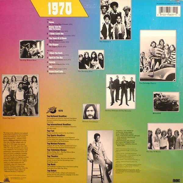 Various : Billboard Top Rock'n'Roll Hits - 1970 (LP, Comp)