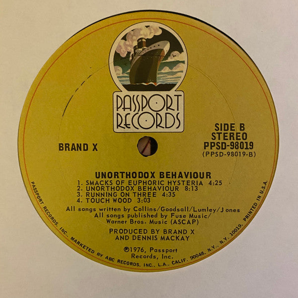 Brand X (3) : Unorthodox Behaviour (LP, Album, Ter)