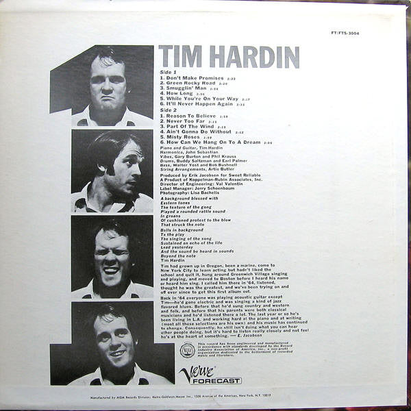 Tim Hardin : Tim Hardin 1 (LP, Album, RP)