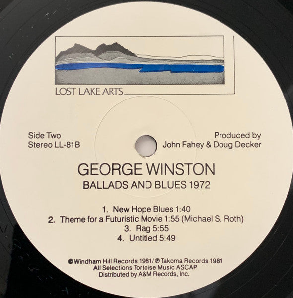George Winston : Ballads And Blues 1972 (LP, Album, RE, EMW)