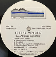 George Winston : Ballads And Blues 1972 (LP, Album, RE, EMW)