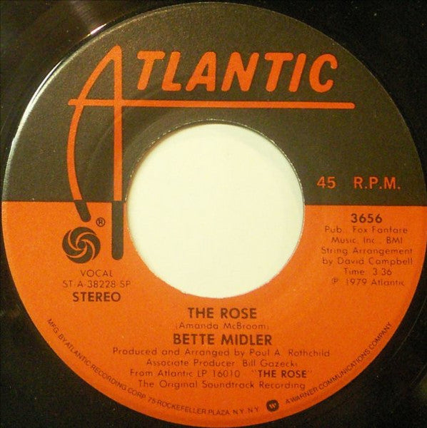 Bette Midler : The Rose (7", Single, Spe)