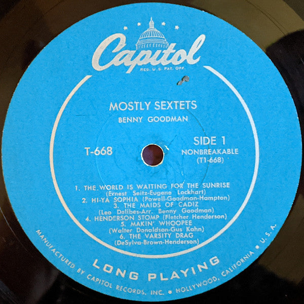 Benny Goodman : Mostly Sextets (LP, Scr)